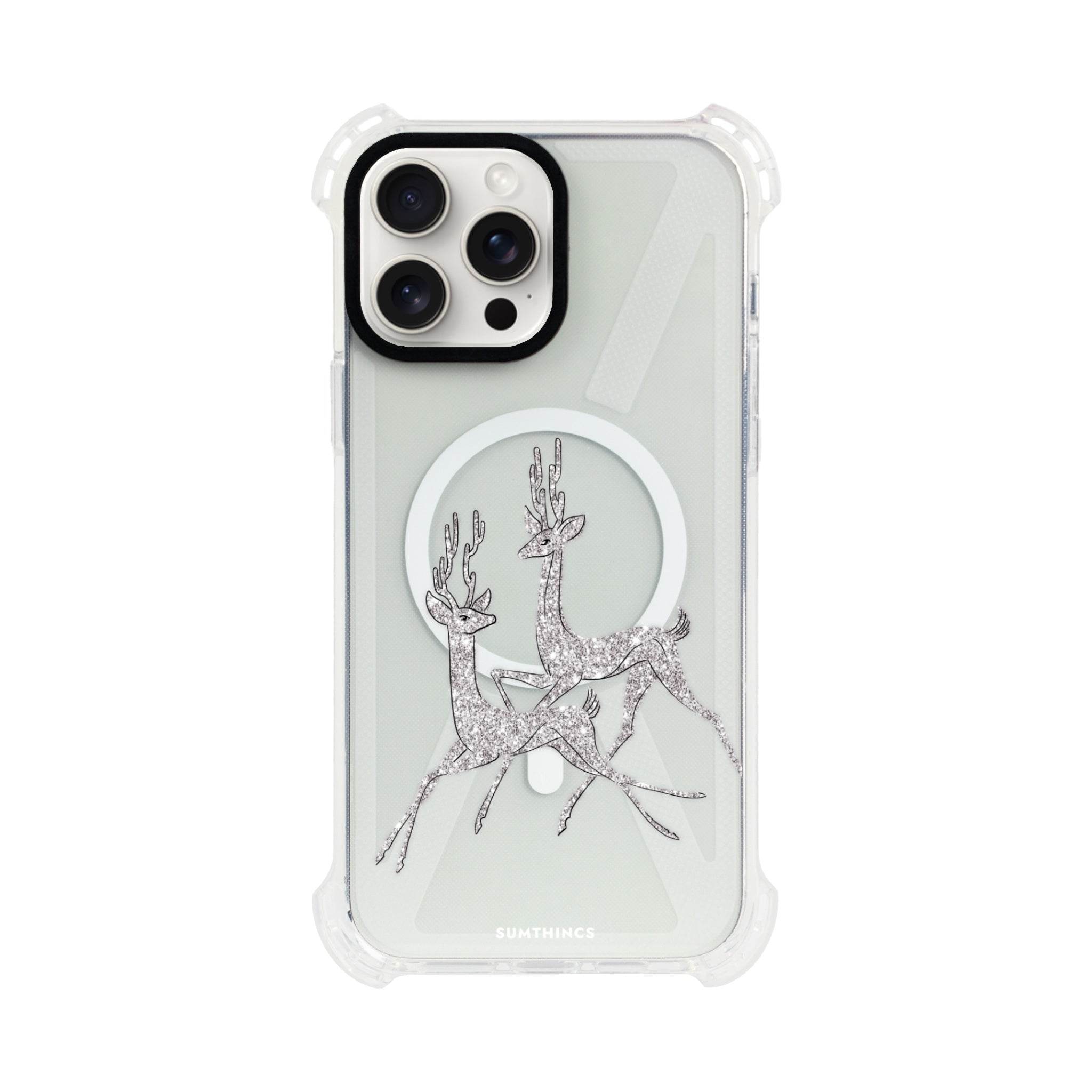 iPhone 15 Plus Disco Deers Bumper Magsafe Şeffaf Telefon Kılıfı - SUMTHINCS
