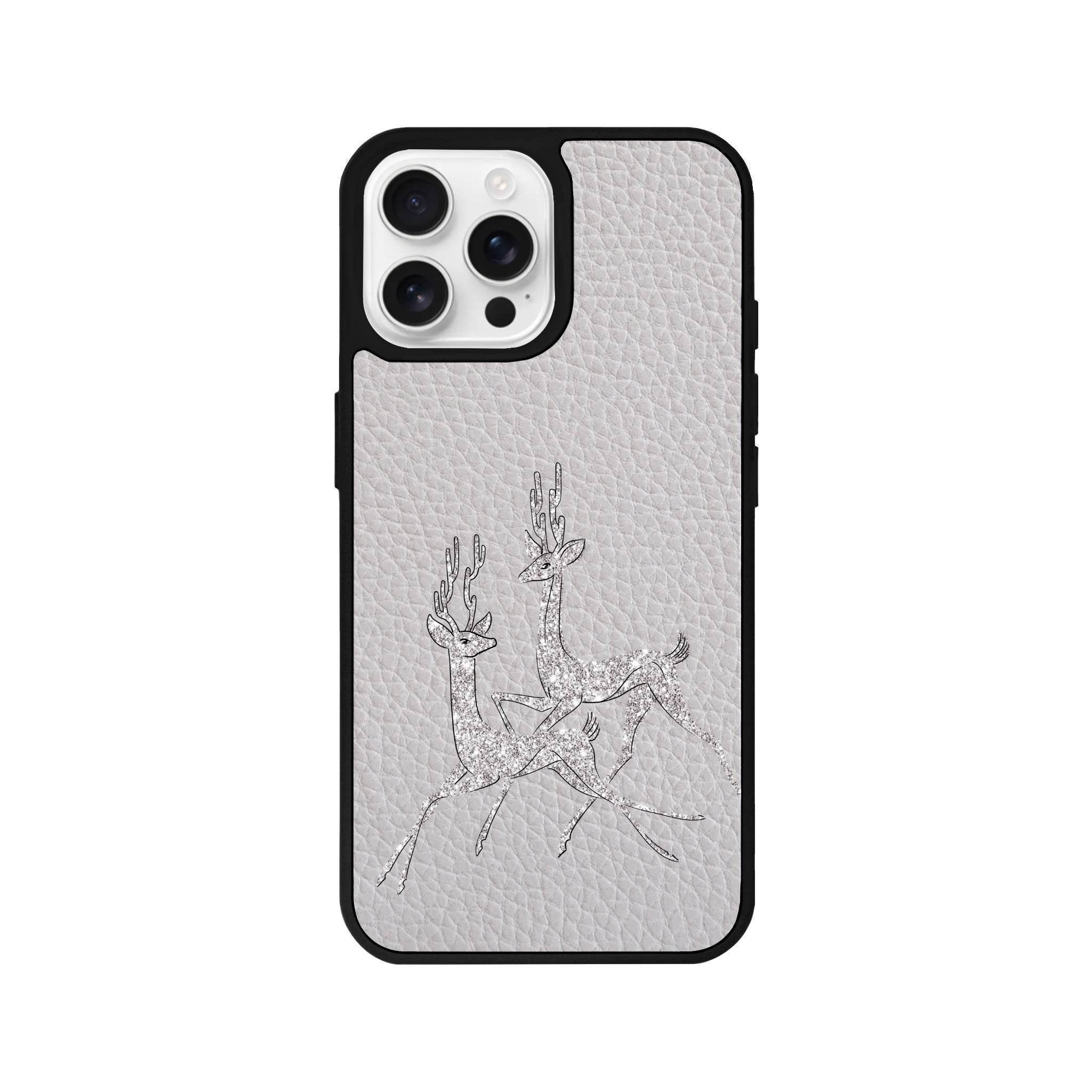 iPhone 16 Pro Disco Deers Leather Vegan Deri Telefon Kılıfı - SUMTHINCS