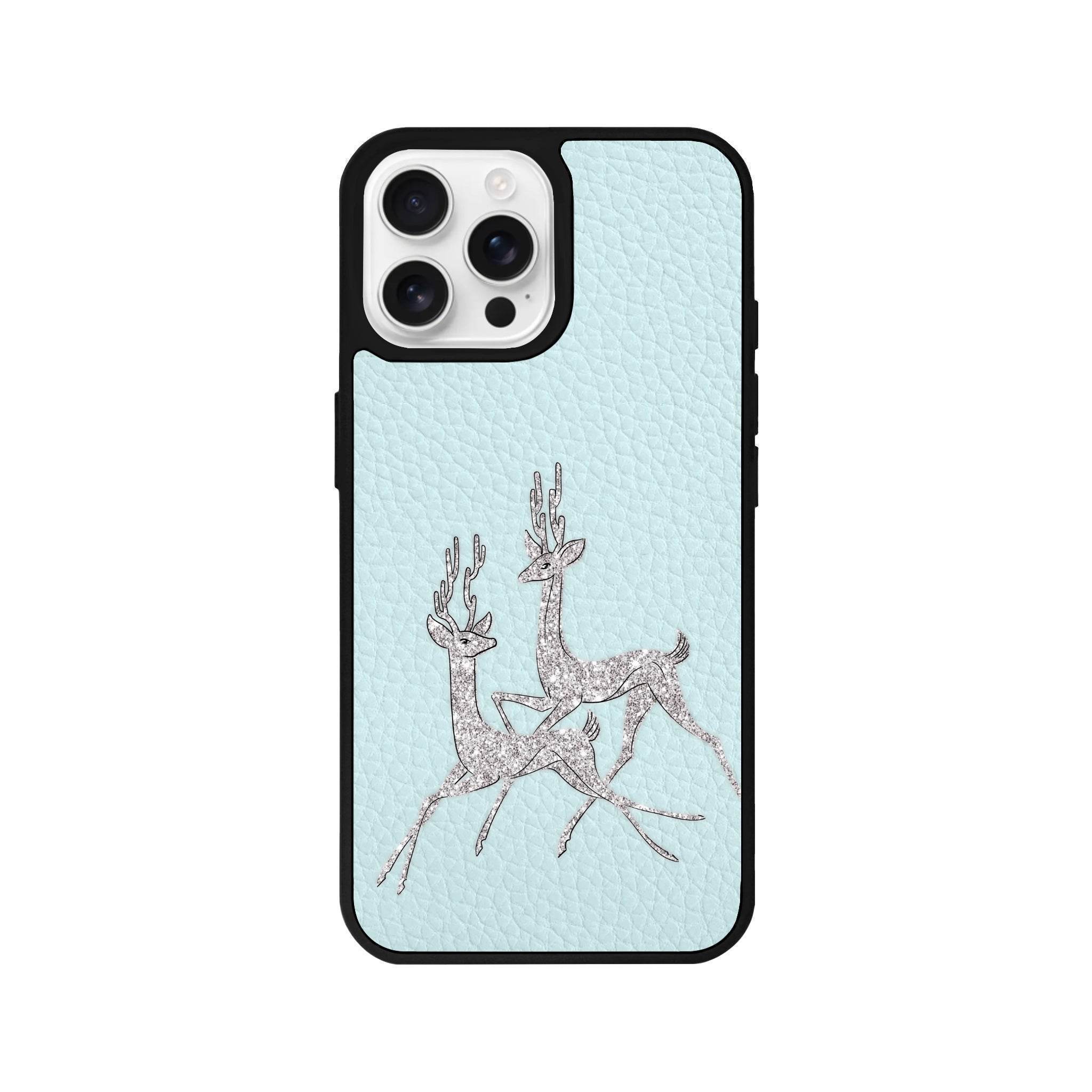 iPhone 16 Pro Disco Deers Leather Vegan Deri Telefon Kılıfı - SUMTHINCS