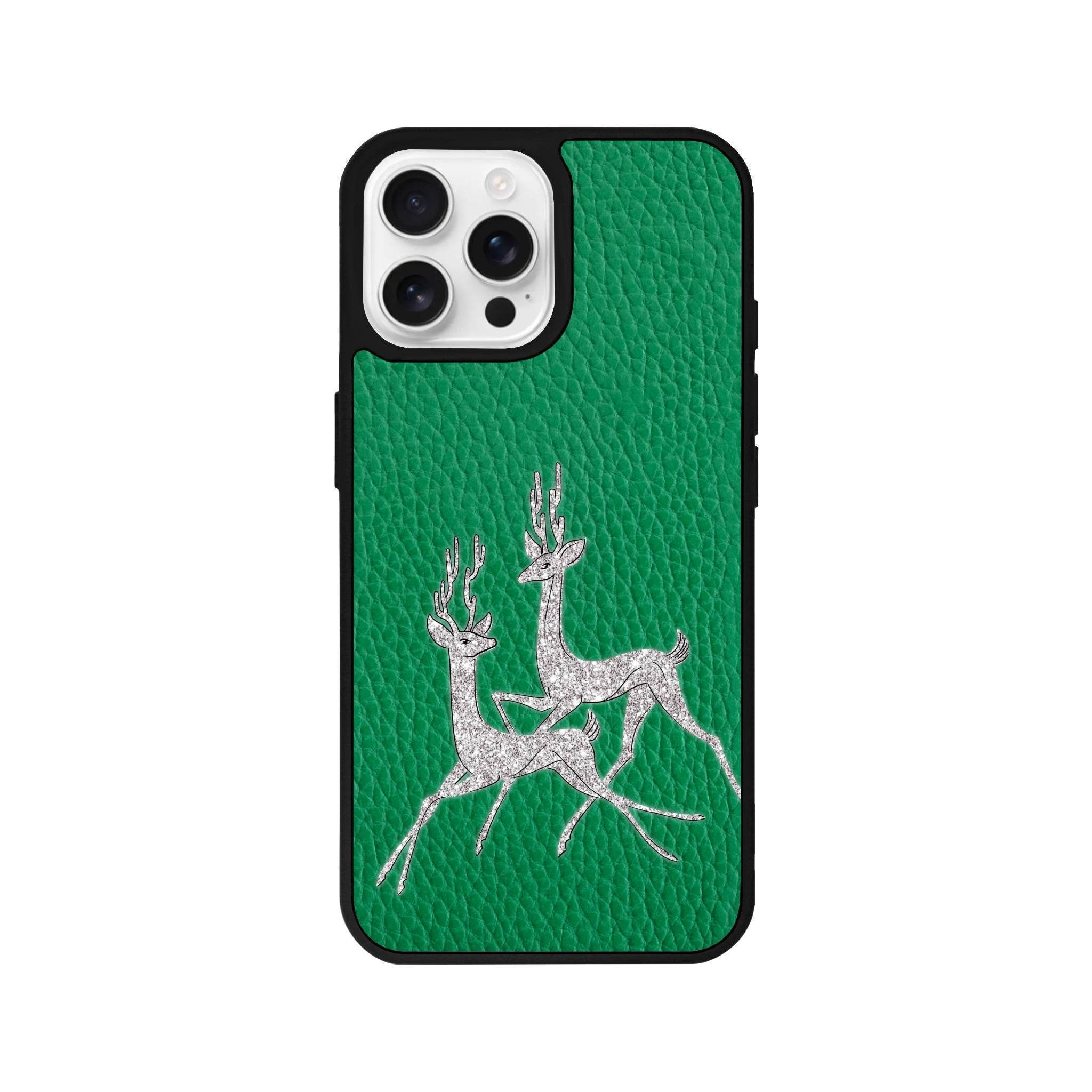 iPhone 16 Pro Disco Deers Leather Vegan Deri Telefon Kılıfı - SUMTHINCS