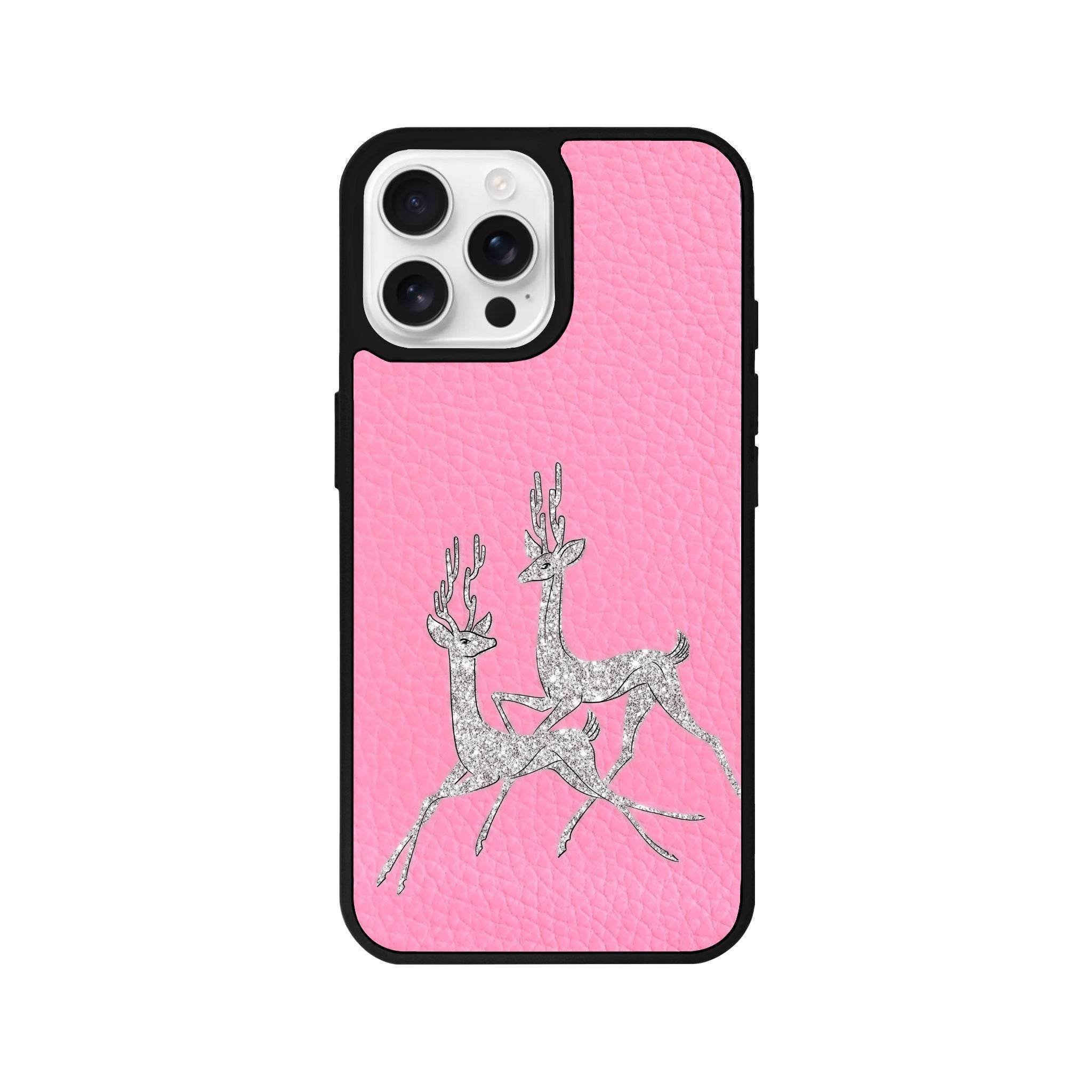 iPhone 16 Pro Disco Deers Leather Vegan Deri Telefon Kılıfı - SUMTHINCS