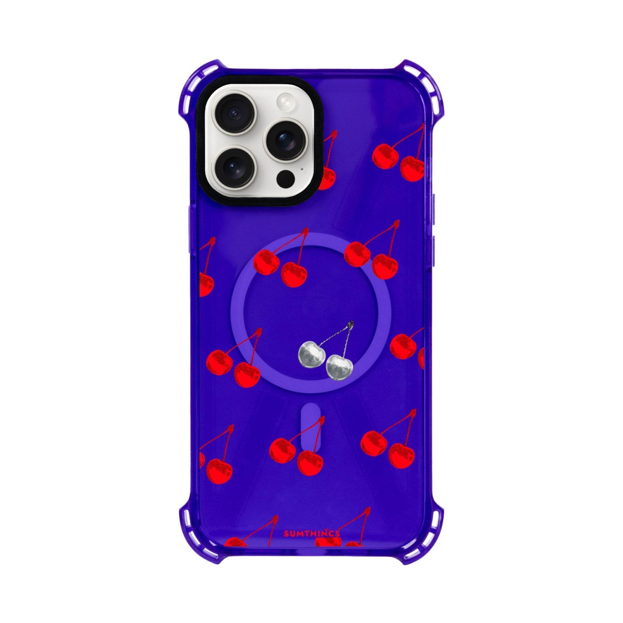 iPhone 15 Plus Disco Cherry Bumper Magsafe Şeffaf Telefon Kılıfı - SUMTHINCS
