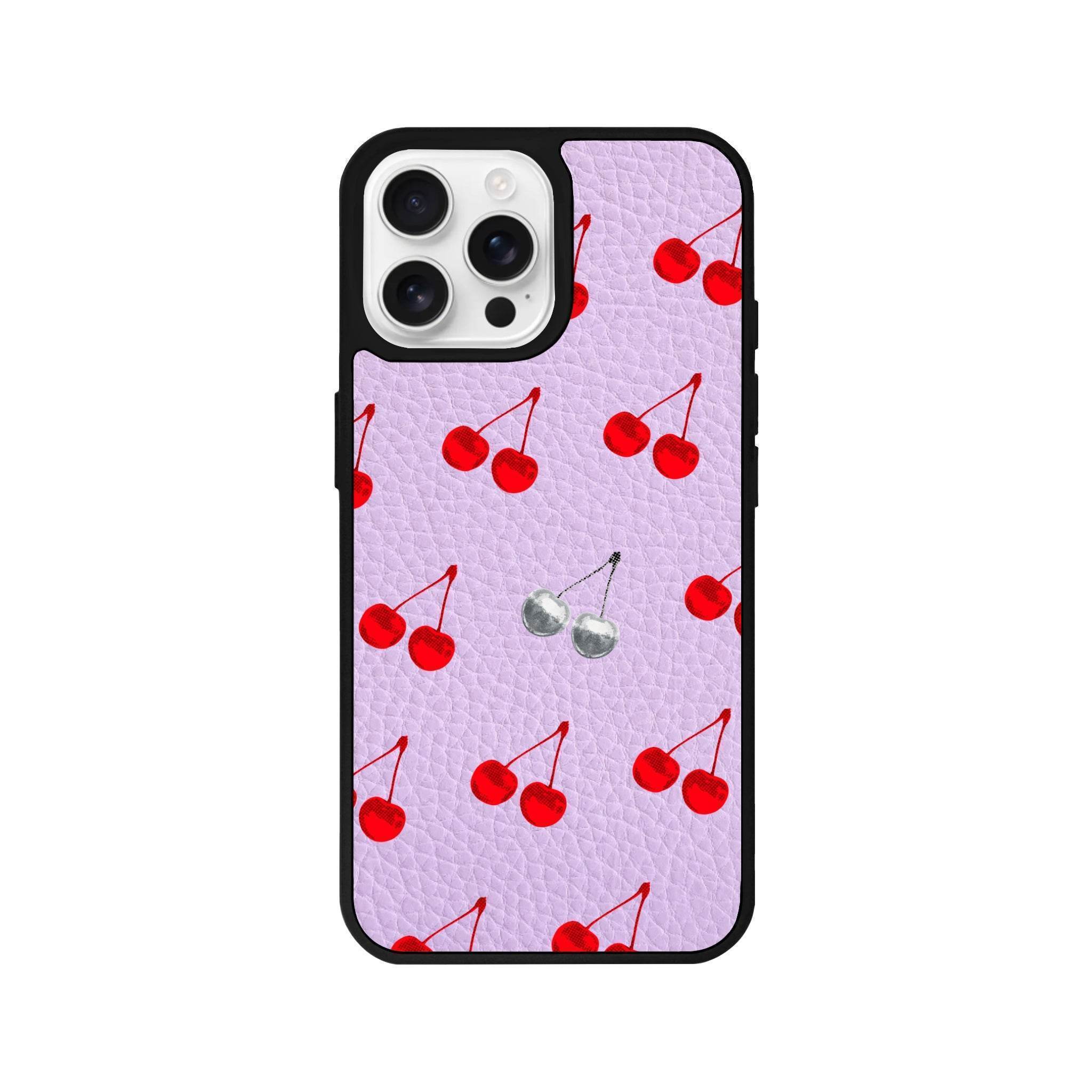 iPhone 16 Pro Disco Cherry Leather Vegan Deri Telefon Kılıfı - SUMTHINCS
