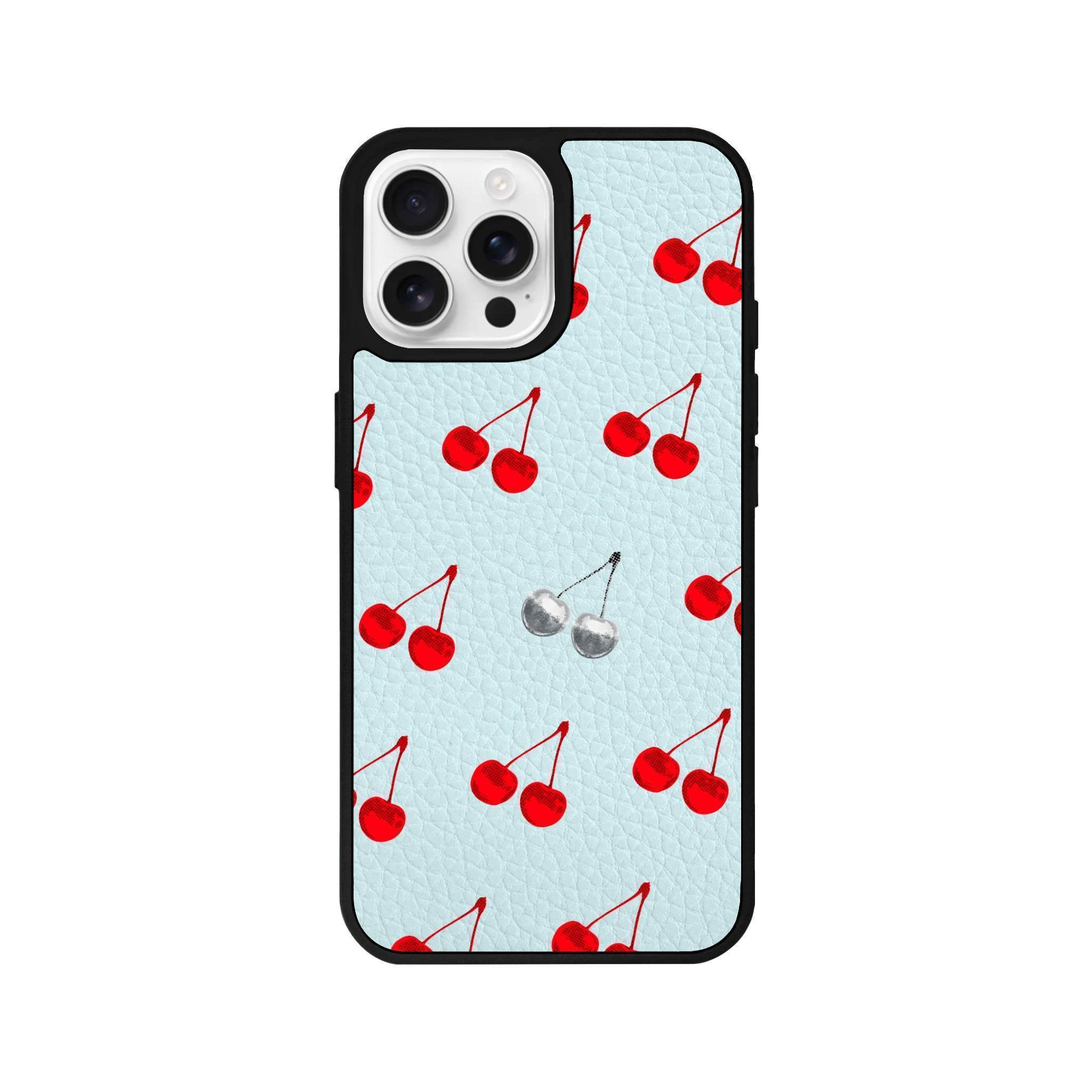 iPhone 16 Pro Disco Cherry Leather Vegan Deri Telefon Kılıfı - SUMTHINCS