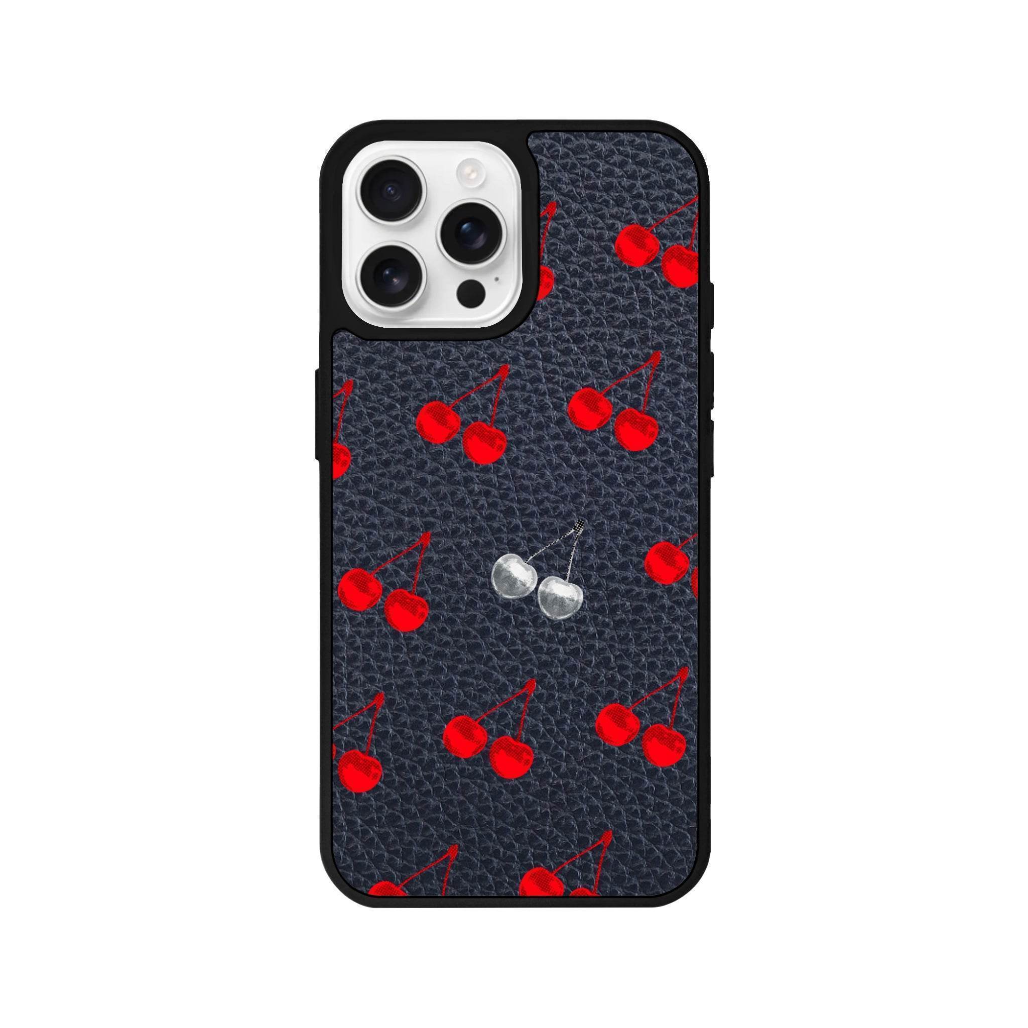 iPhone 16 Pro Disco Cherry Leather Vegan Deri Telefon Kılıfı - SUMTHINCS