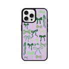 iPhone 16 Pro Green Garland Leather Vegan Deri Telefon Kılıfı - SUMTHINCS