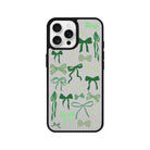iPhone 16 Pro Green Garland Leather Vegan Deri Telefon Kılıfı - SUMTHINCS