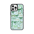 iPhone 16 Pro Green Garland Leather Vegan Deri Telefon Kılıfı - SUMTHINCS
