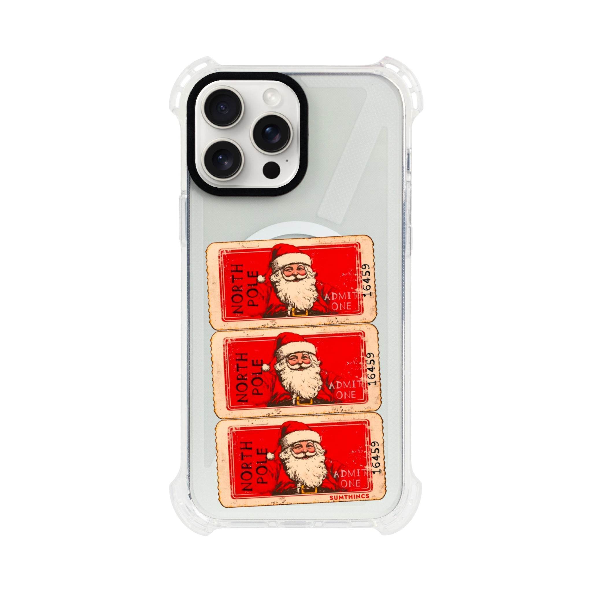 iPhone 15 Plus Northpole Ticket Bumper Magsafe Şeffaf Telefon Kılıfı - SUMTHINCS