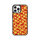 iPhone 16 Pro Ribbon Grid Leather Vegan Deri Telefon Kılıfı - SUMTHINCS