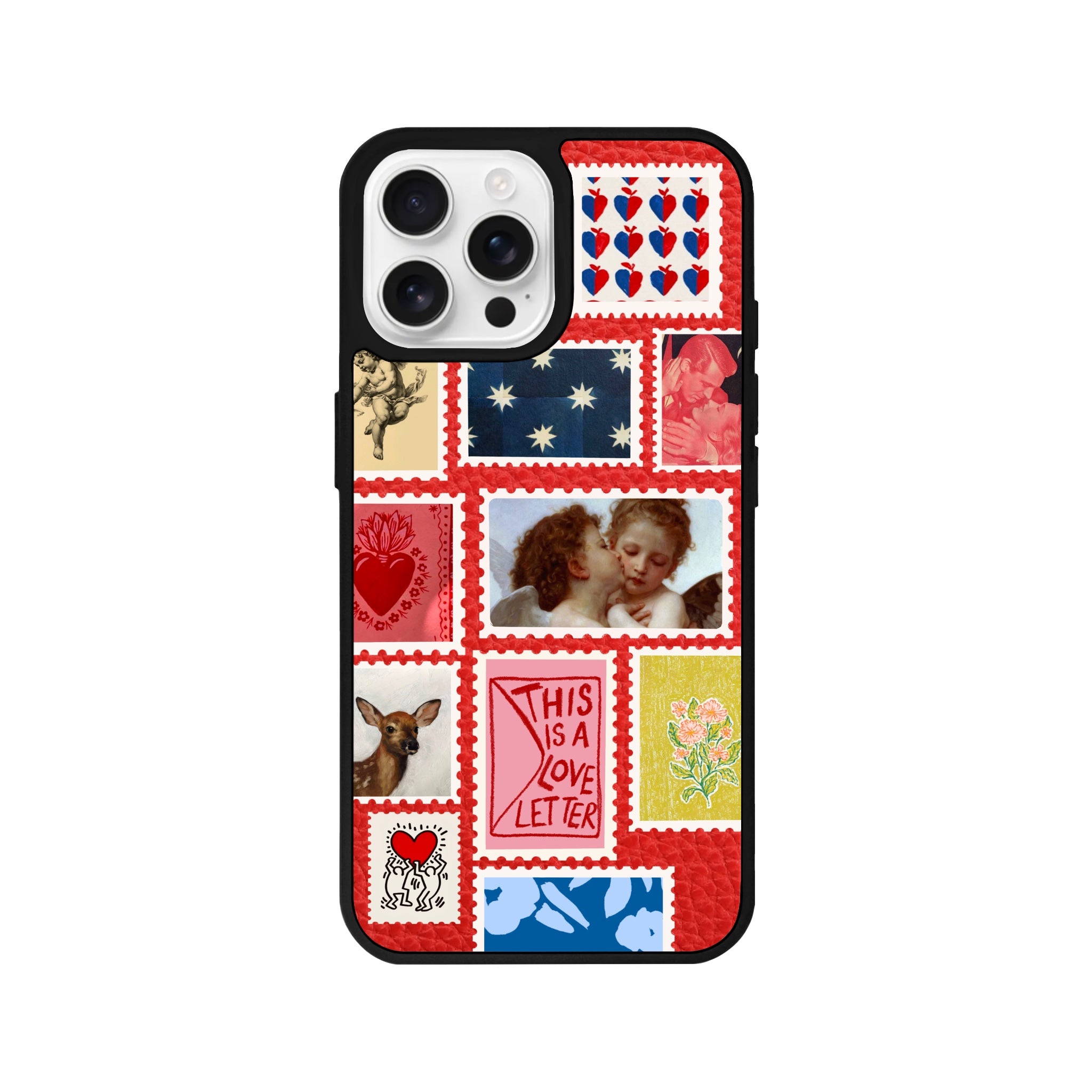 iPhone 16 Pro Love Letter Leather Vegan Deri Telefon Kılıfı - SUMTHINCS