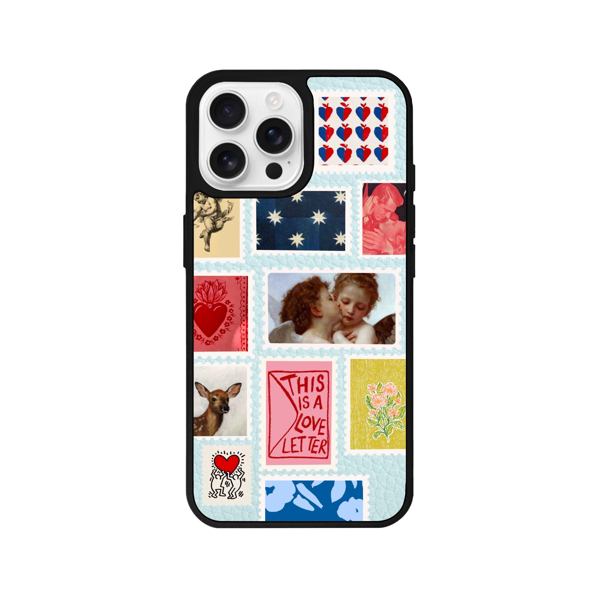 iPhone 16 Pro Love Letter Leather Vegan Deri Telefon Kılıfı - SUMTHINCS