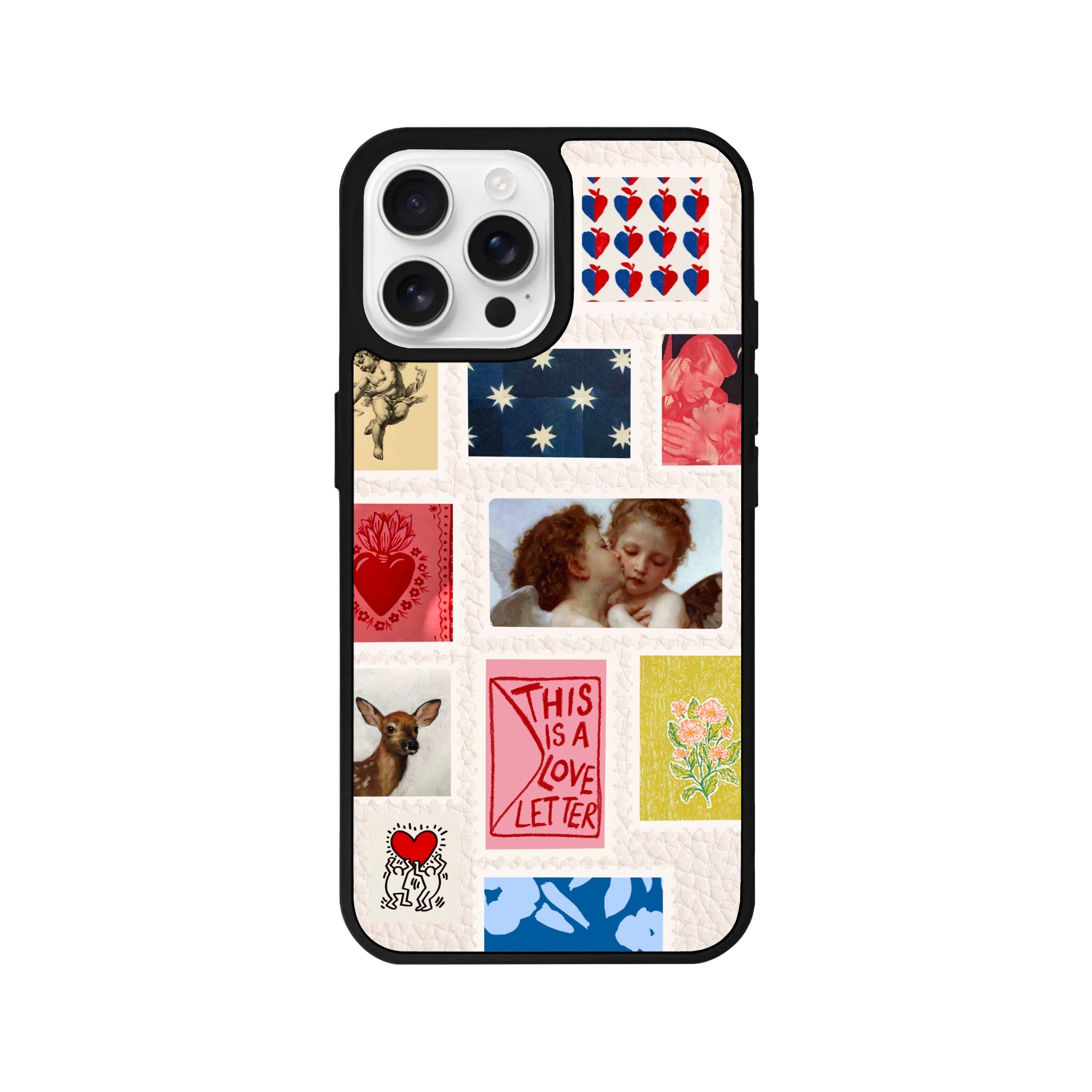 iPhone 16 Pro Love Letter Leather Vegan Deri Telefon Kılıfı - SUMTHINCS