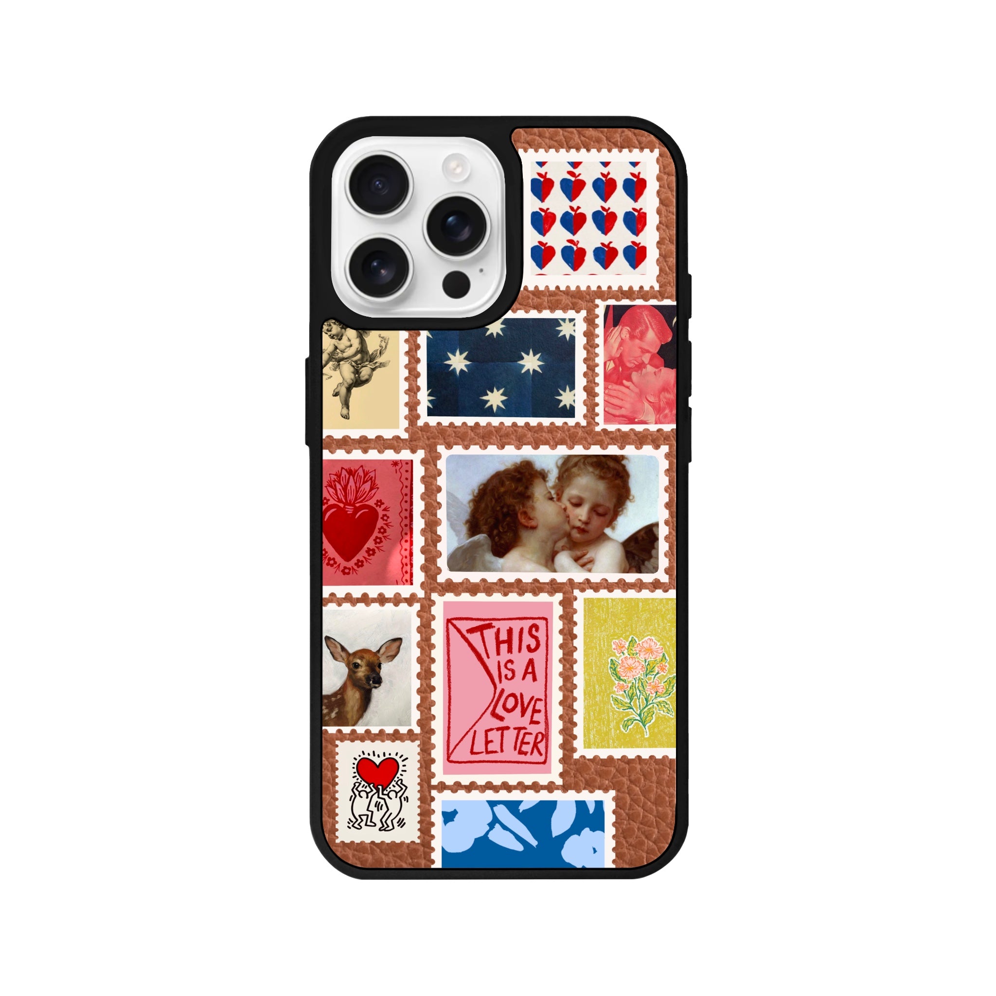 iPhone 16 Pro Love Letter Leather Vegan Deri Telefon Kılıfı - SUMTHINCS