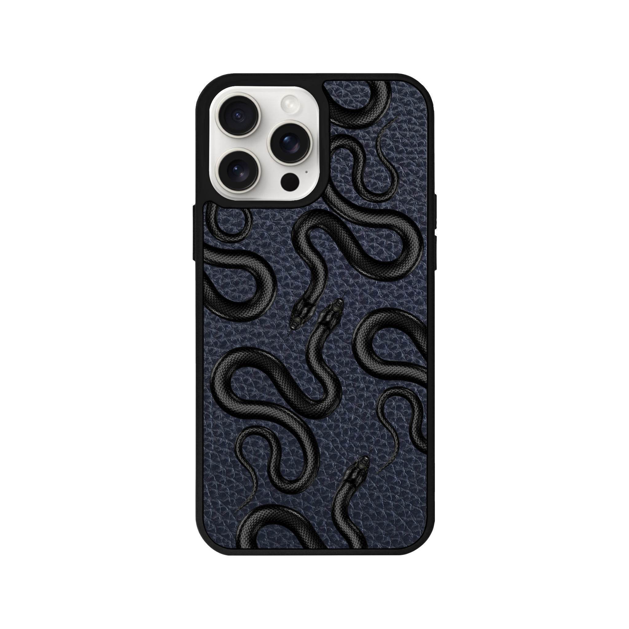 iPhone 14 Plus Snakes Leather Vegan Deri Telefon Kılıfı - SUMTHINCS