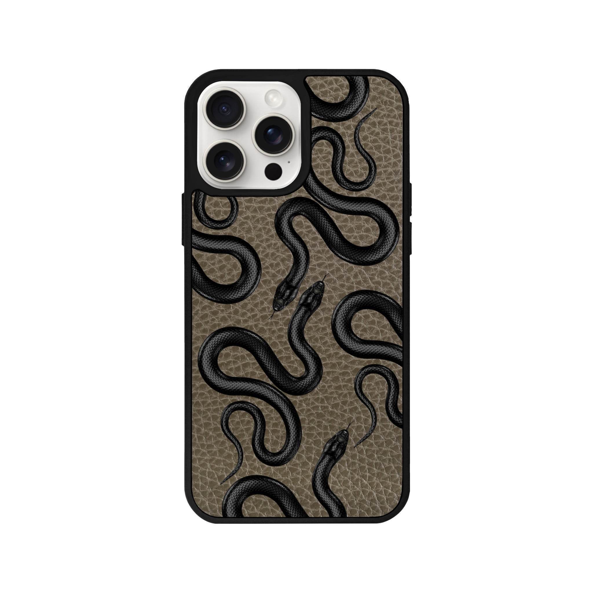 iPhone 14 Plus Snakes Leather Vegan Deri Telefon Kılıfı - SUMTHINCS
