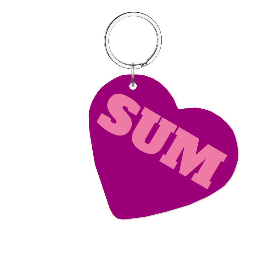 Alfa Glossy Kalp Kişiye Özel Anahtarlık - SUMTHINCS