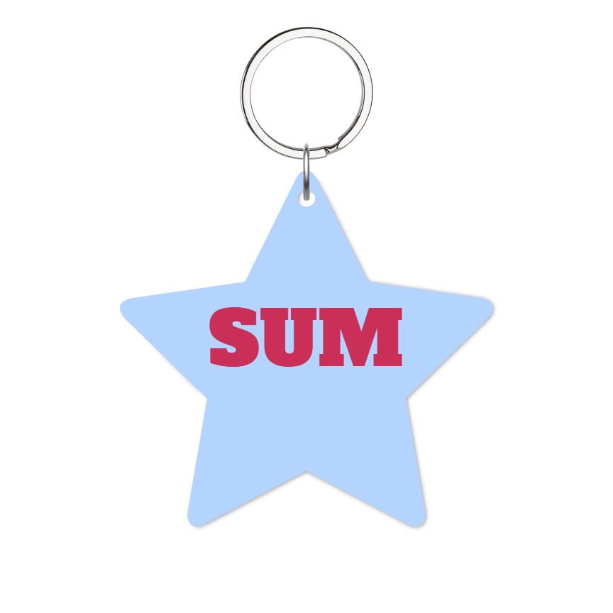 Alfa Glossy Yıldız Kişiye Özel Anahtarlık - SUMTHINCS