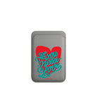 All You Need Is Love MagSafe Deri Cüzdan Wallet Gri - Sumthincs