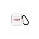 Amore AirPods 1. ve 2. Nesil Şeffaf Silikon Kılıf Beyaz Şeffaf - Sumthincs