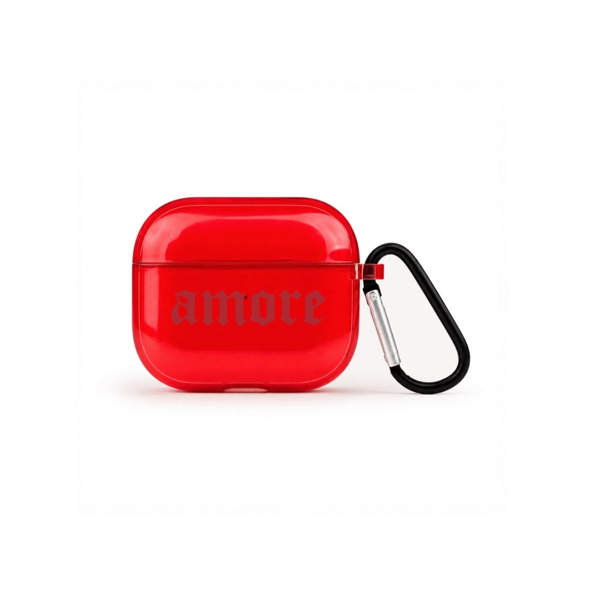Amore AirPods 3 Şeffaf Silikon Kılıf Kırmızı - Sumthincs