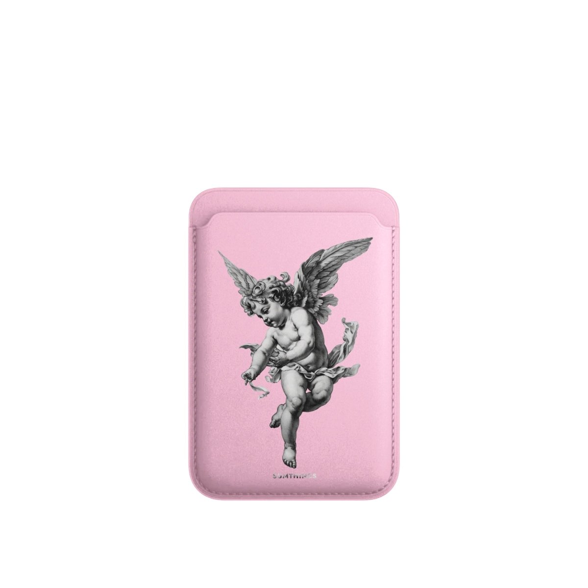 Angel MagSafe Deri Cüzdan Wallet Pembe - Sumthincs