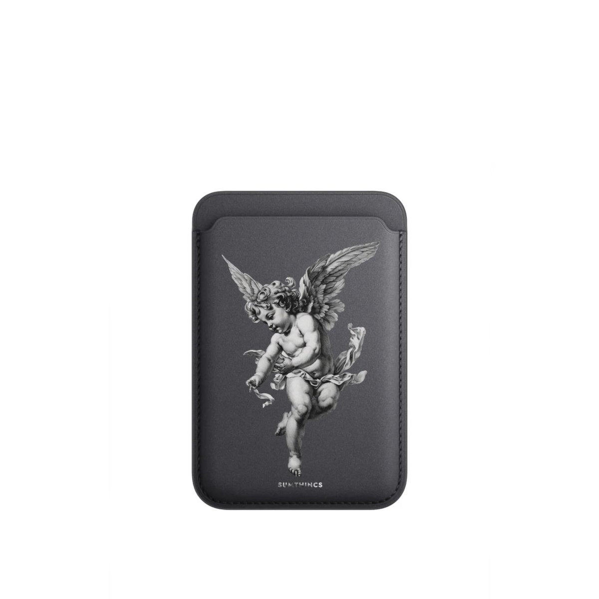 Angel MagSafe Deri Cüzdan Wallet Siyah - Sumthincs