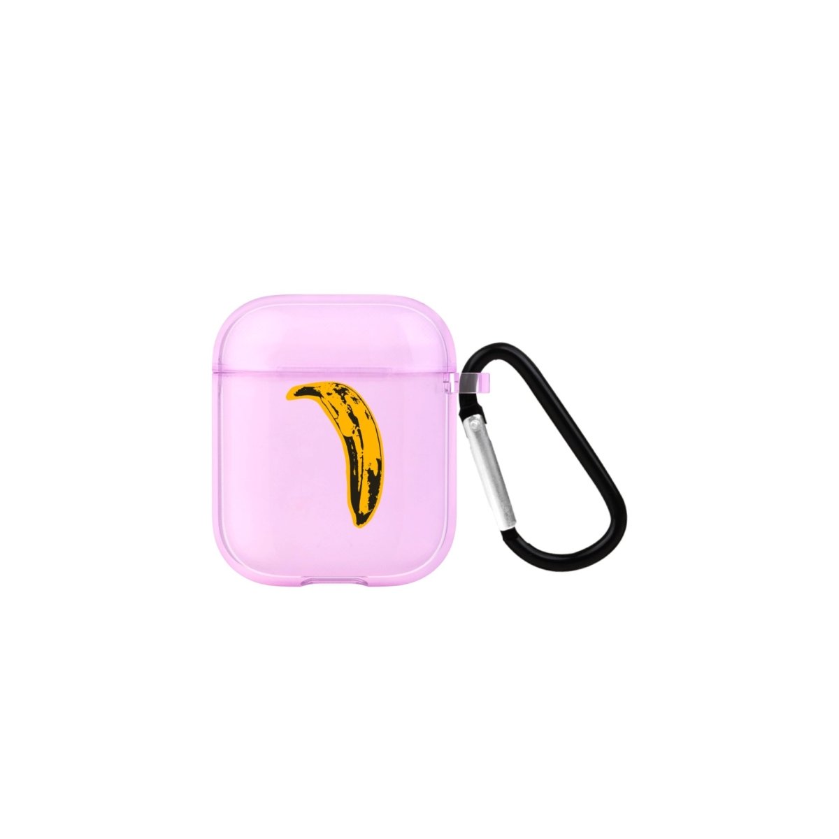 Banana AirPods Şeffaf Silikon Kılıf Lila - SUMTHINCS