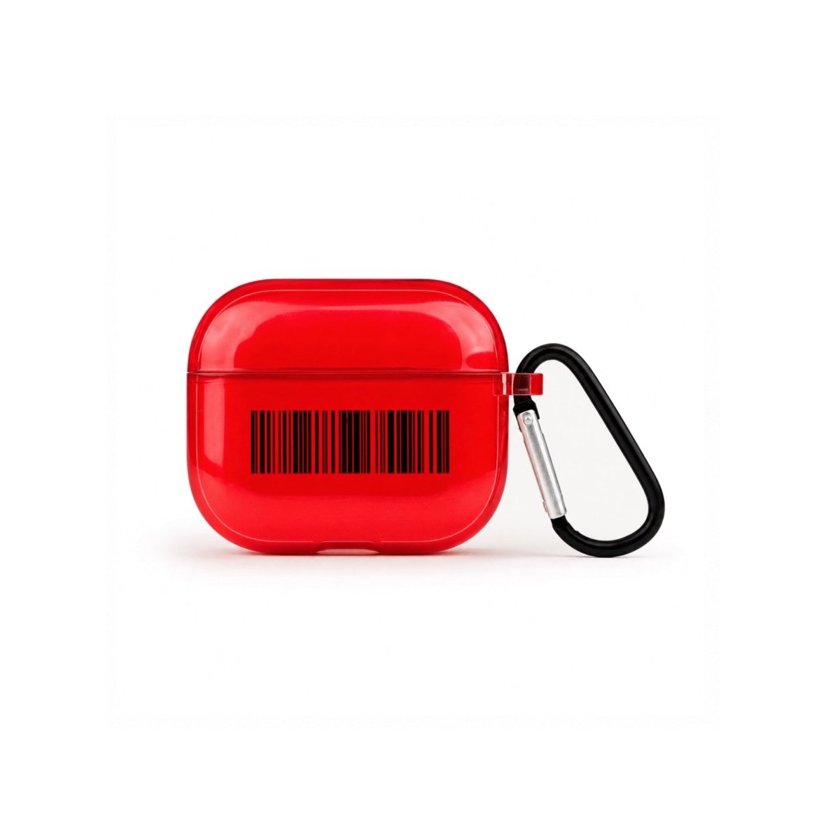 Barcode AirPods 3 Şeffaf Silikon Kılıf Kırmızı - Sumthincs