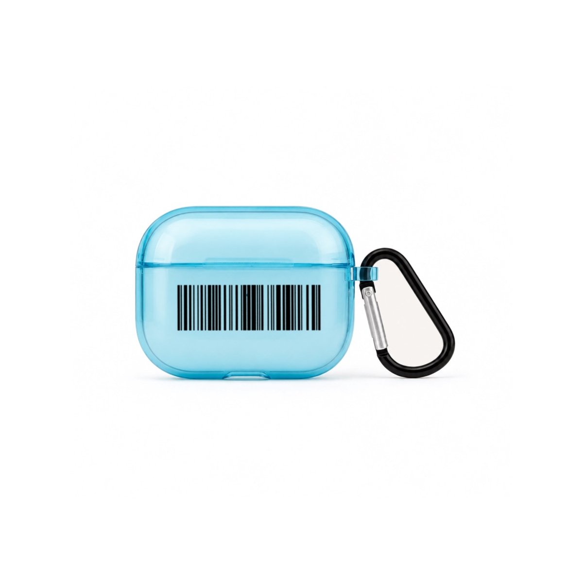 Barcode AirPods Pro Şeffaf Silikon Kılıf Mavi - Sumthincs
