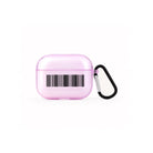 Barcode AirPods Pro Şeffaf Silikon Kılıf Lila - Sumthincs