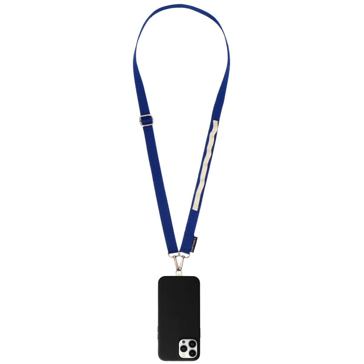 Blue and White Utility Hoop Strap Telefon Boyun Askısı - SUMTHINCS