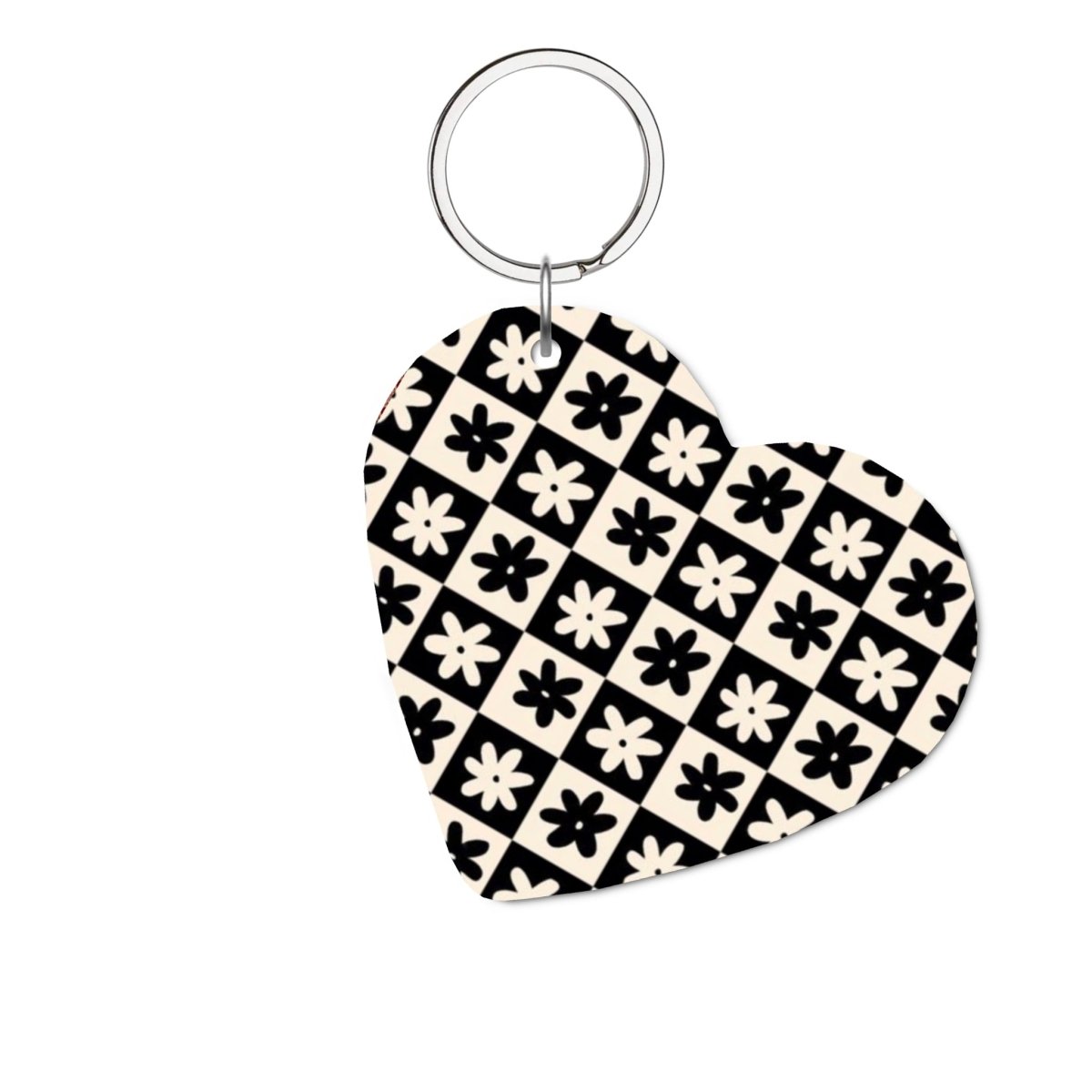 Check Flowers Glossy Kalp Anahtarlık - SUMTHINCS