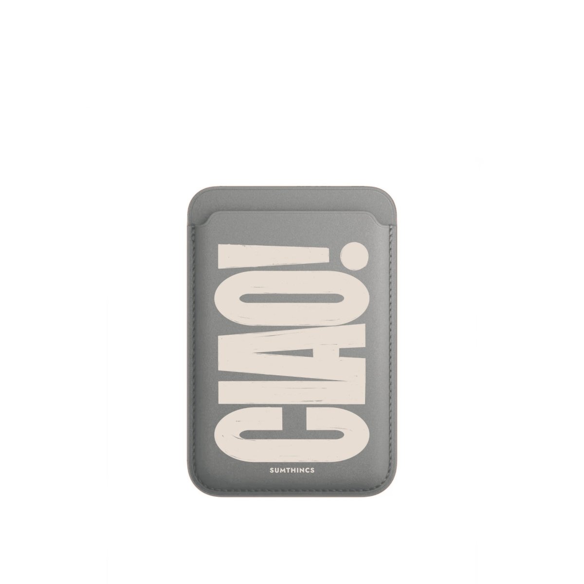 CIAO! MagSafe Deri Cüzdan Wallet Gri - Sumthincs