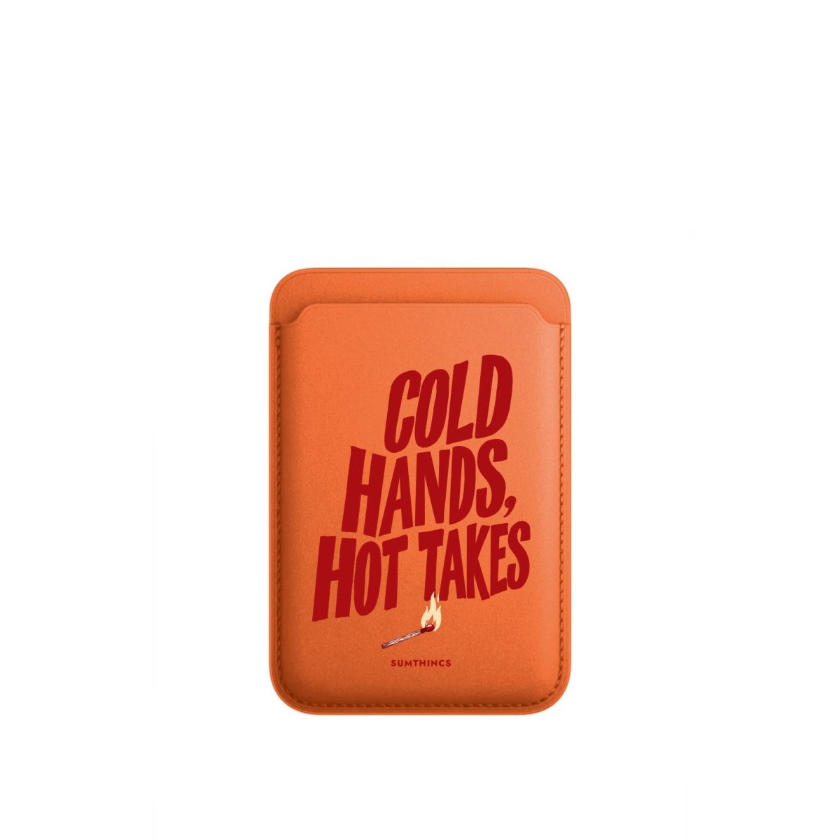 Cold Hands MagSafe Deri Cüzdan Wallet Turuncu - Sumthincs