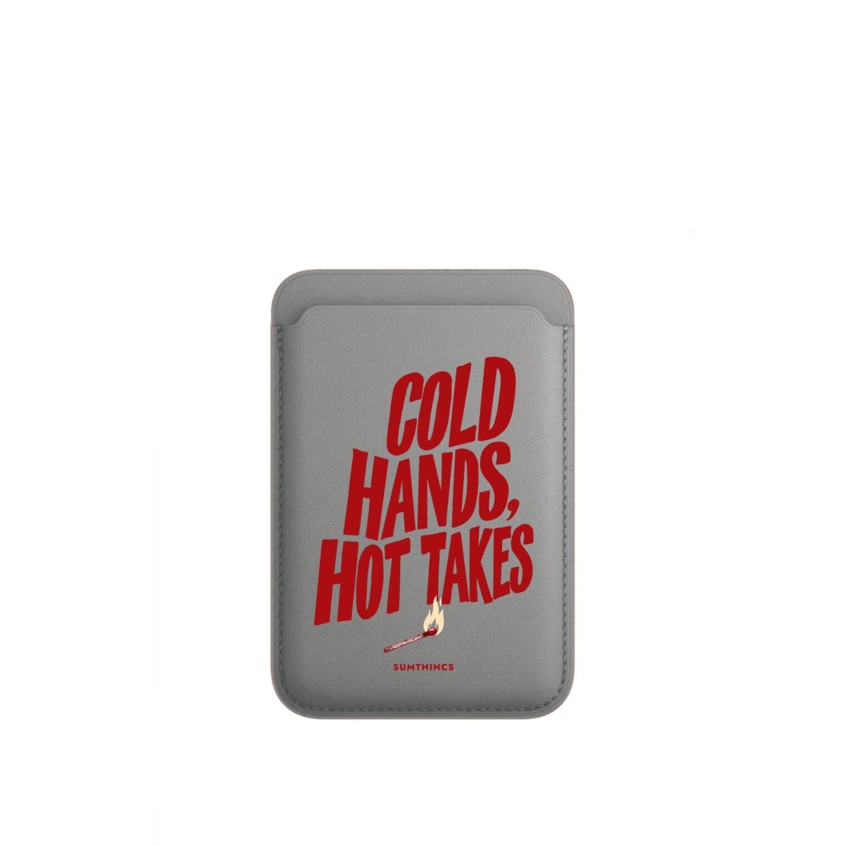 Cold Hands MagSafe Deri Cüzdan Wallet Gri - Sumthincs