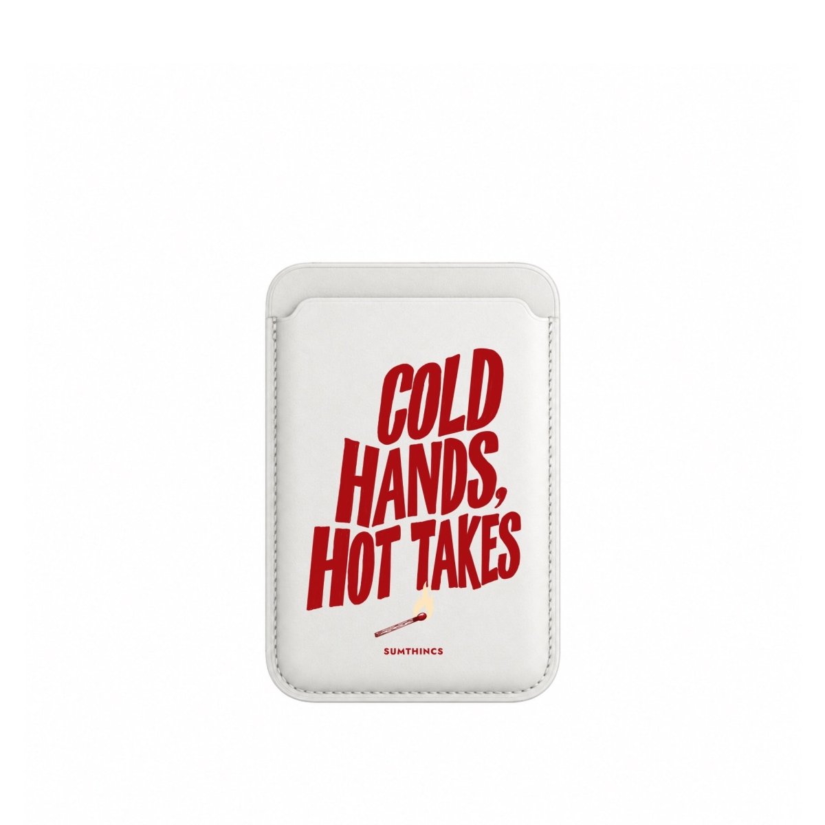 Cold Hands MagSafe Deri Cüzdan Wallet Beyaz - Sumthincs