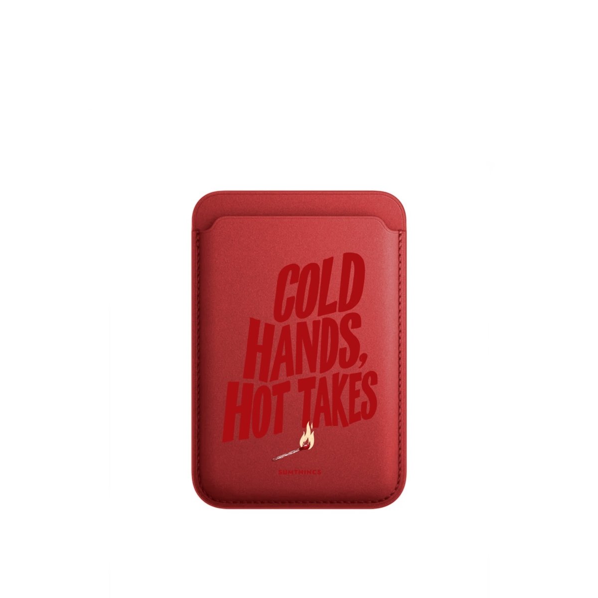 Cold Hands MagSafe Deri Cüzdan Wallet Kırmızı - Sumthincs