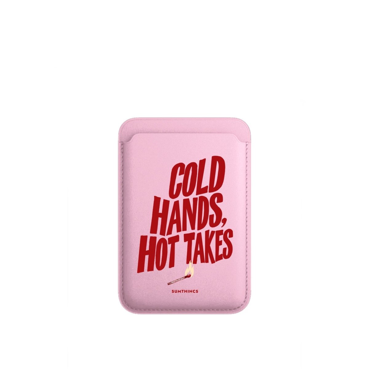 Cold Hands MagSafe Deri Cüzdan Wallet Pembe - Sumthincs