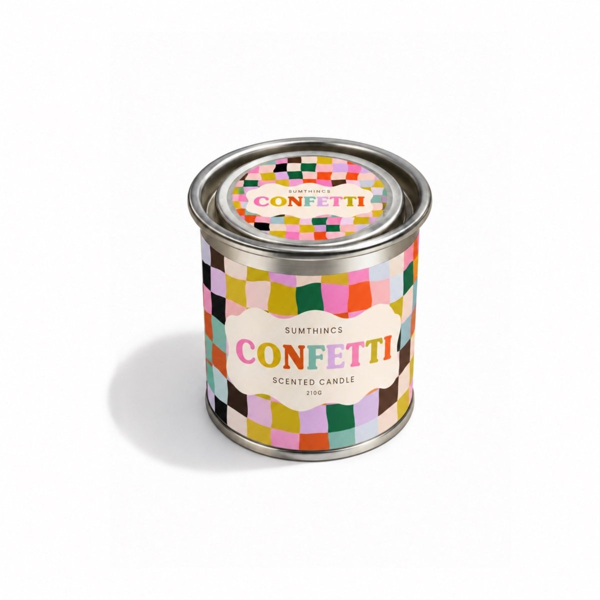 Confetti – Elma, Tarçın ve Sandal Ağacı Kokulu Soya Mum - Sumthincs