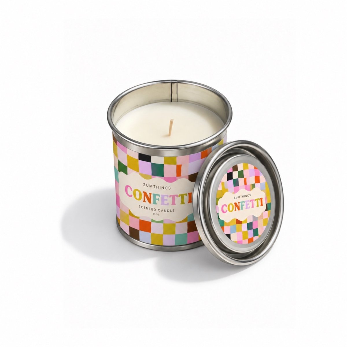 Confetti – Elma, Tarçın ve Sandal Ağacı Kokulu Soya Mum - Sumthincs