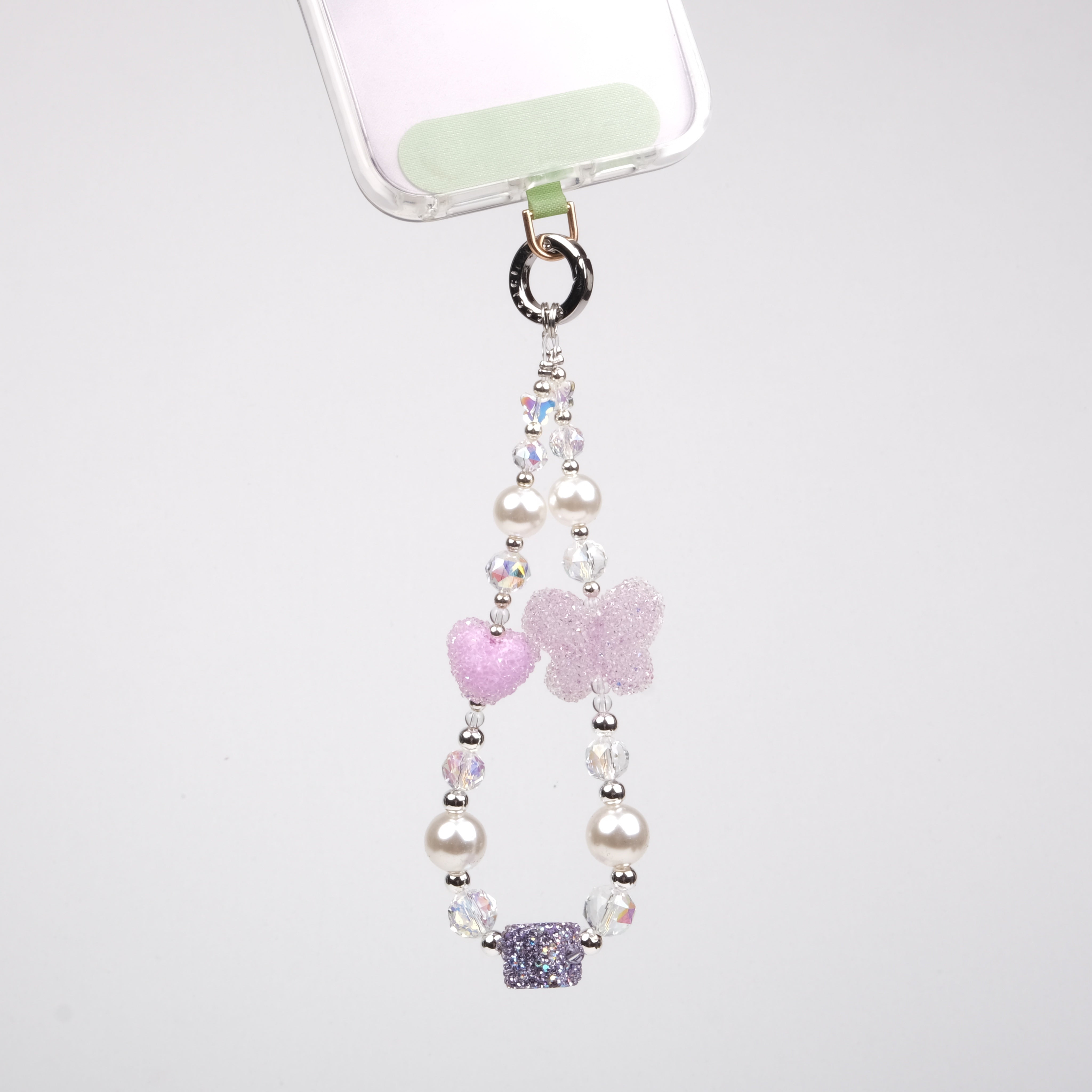 Crystal Butterfly Pink Charm Bilek Askısı - SUMTHINCS