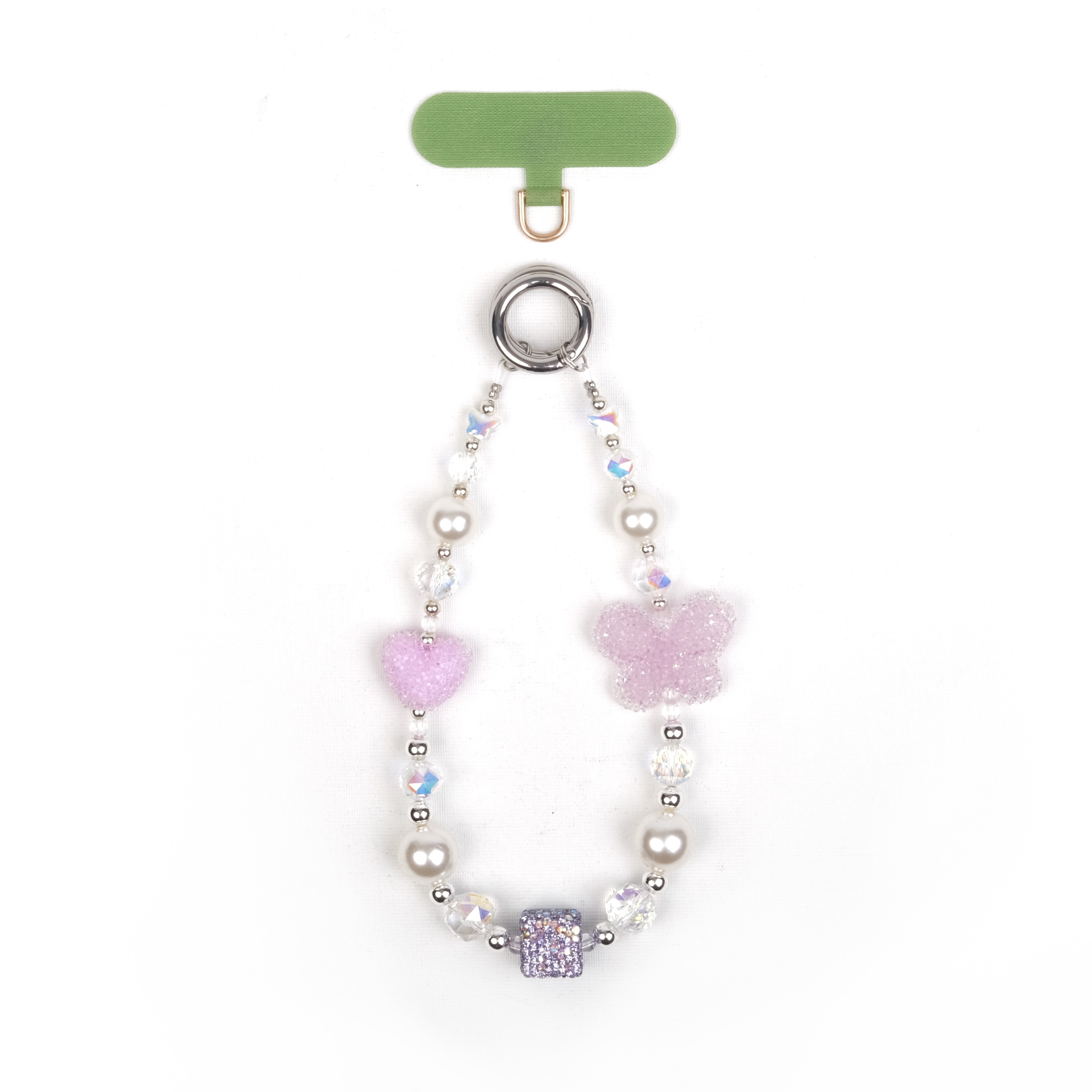 Crystal Butterfly Pink Charm Bilek Askısı - SUMTHINCS
