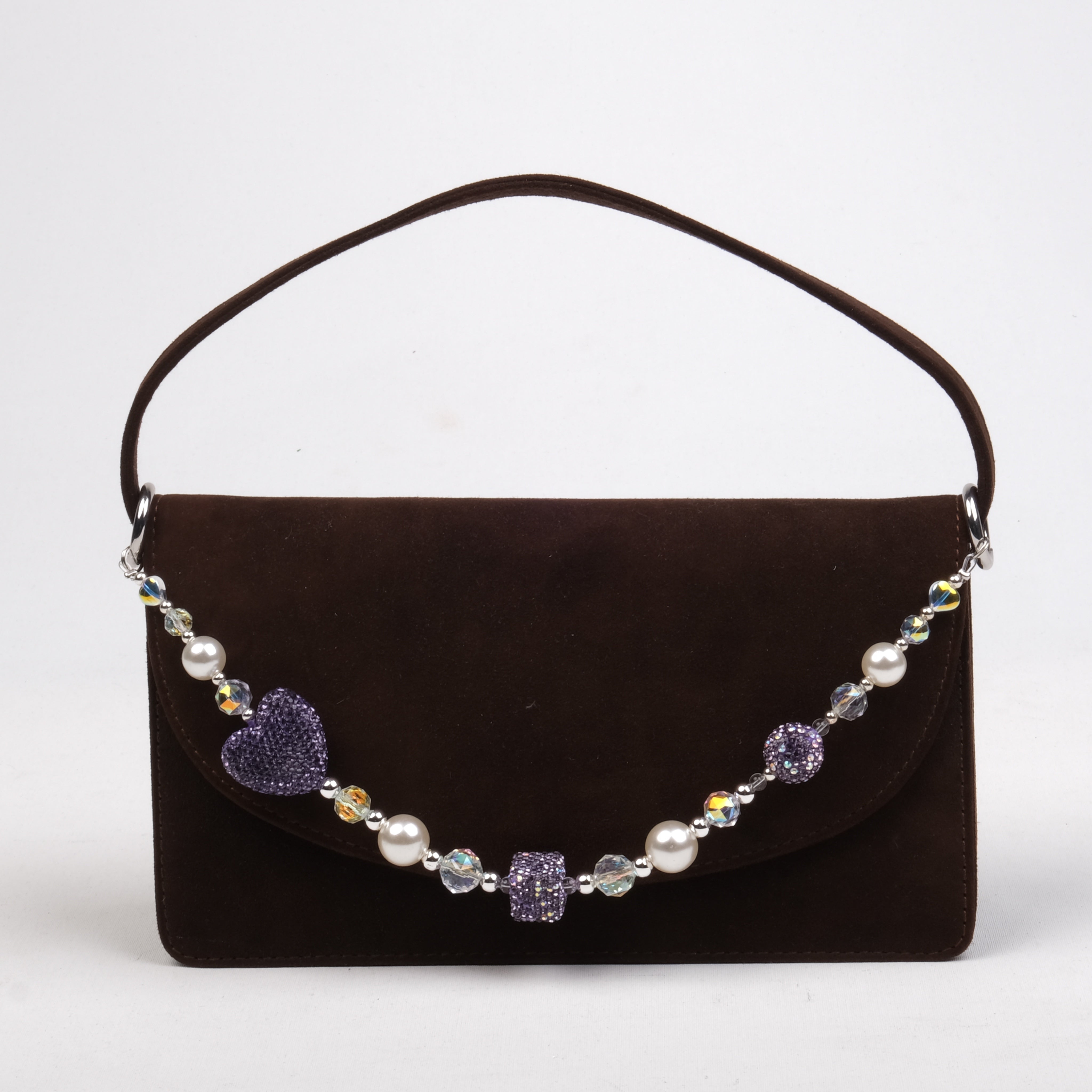 Crystal Heart Purple Charm Bilek Askısı - SUMTHINCS