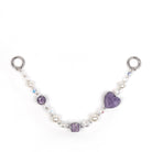 Crystal Heart Purple Charm Bilek Askısı - SUMTHINCS