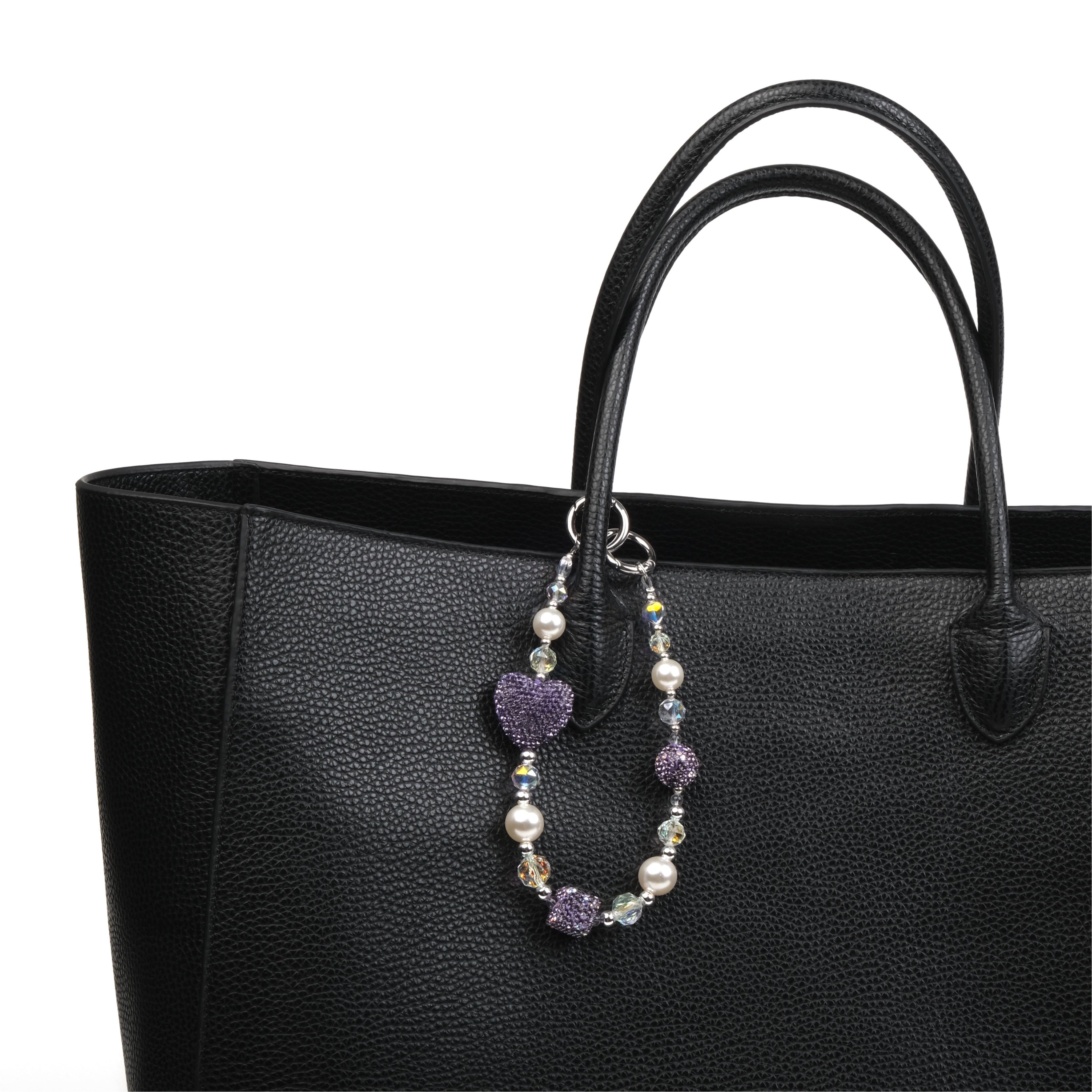 Crystal Heart Purple Charm Bilek Askısı - SUMTHINCS