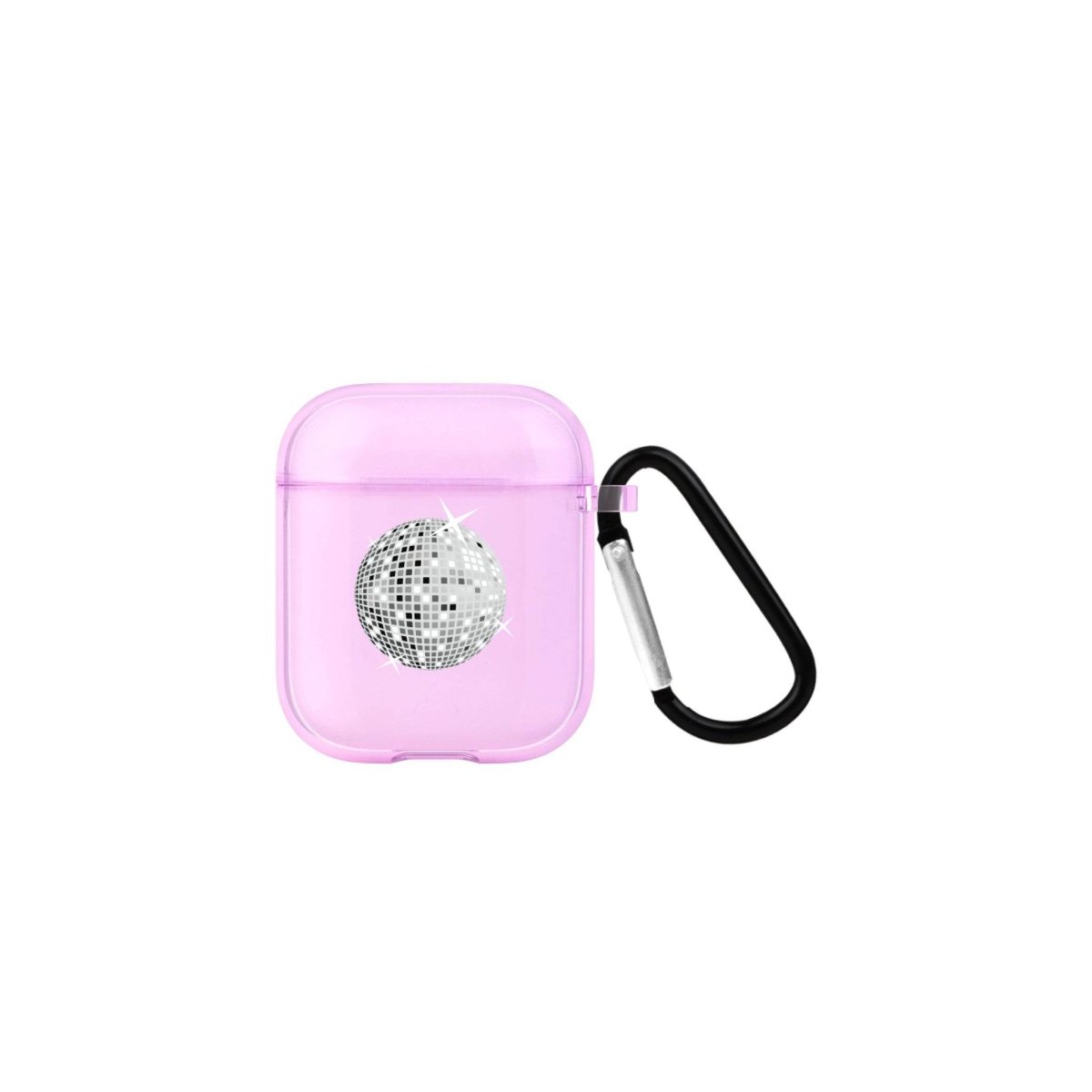 Disco Ball AirPods Şeffaf Silikon Kılıf Lila - SUMTHINCS
