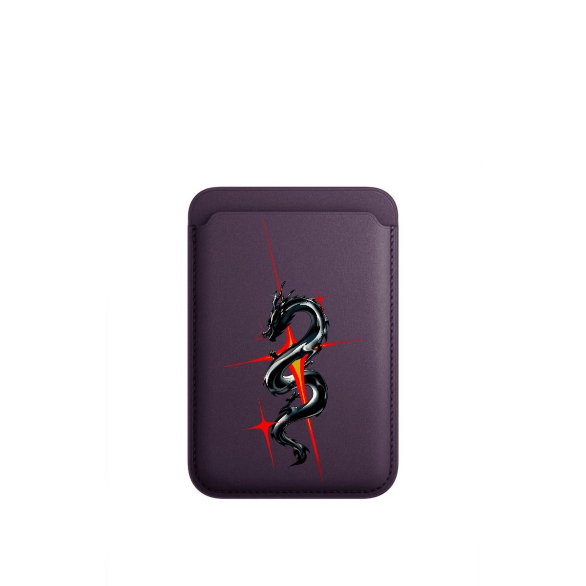 Dragonflare MagSafe Deri Cüzdan Wallet Mor - Sumthincs