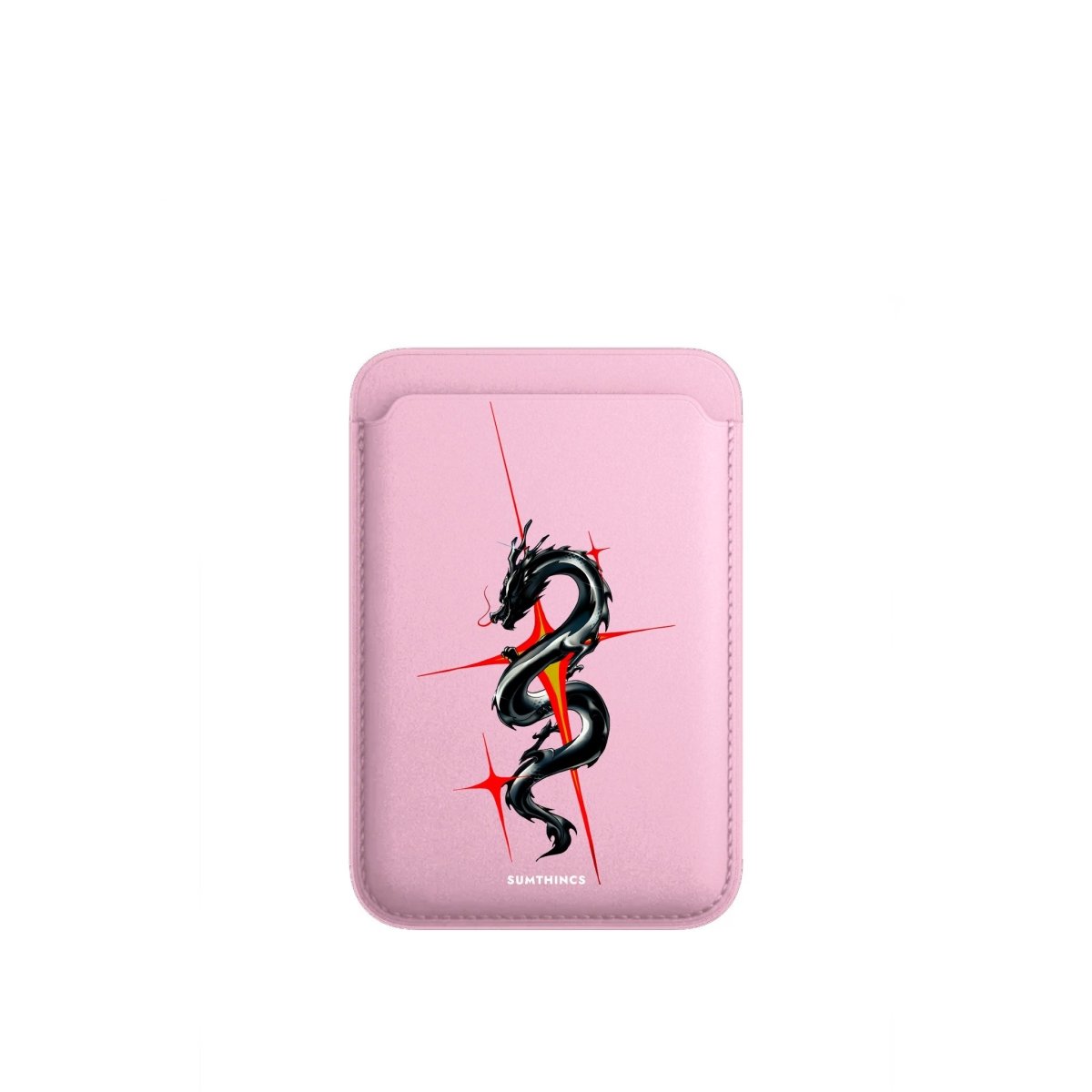 Dragonflare MagSafe Deri Cüzdan Wallet Pembe - Sumthincs