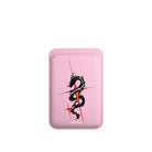 Dragonflare MagSafe Deri Cüzdan Wallet Pembe - Sumthincs